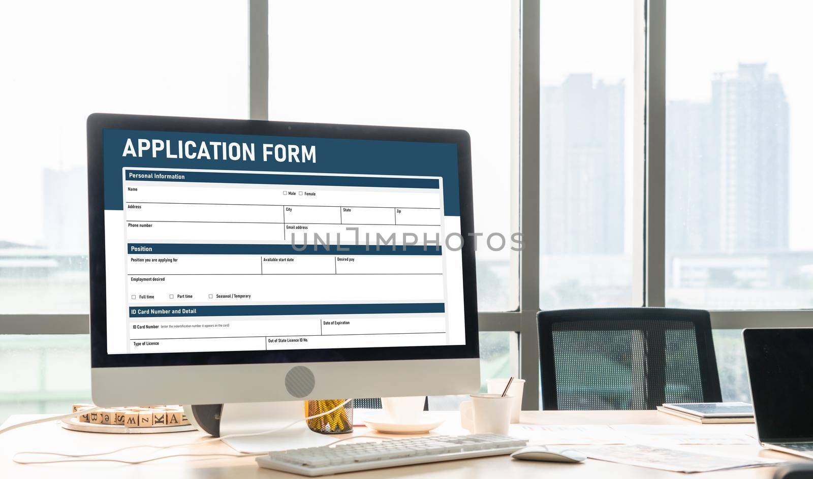Online application form for modish registration on the internet website