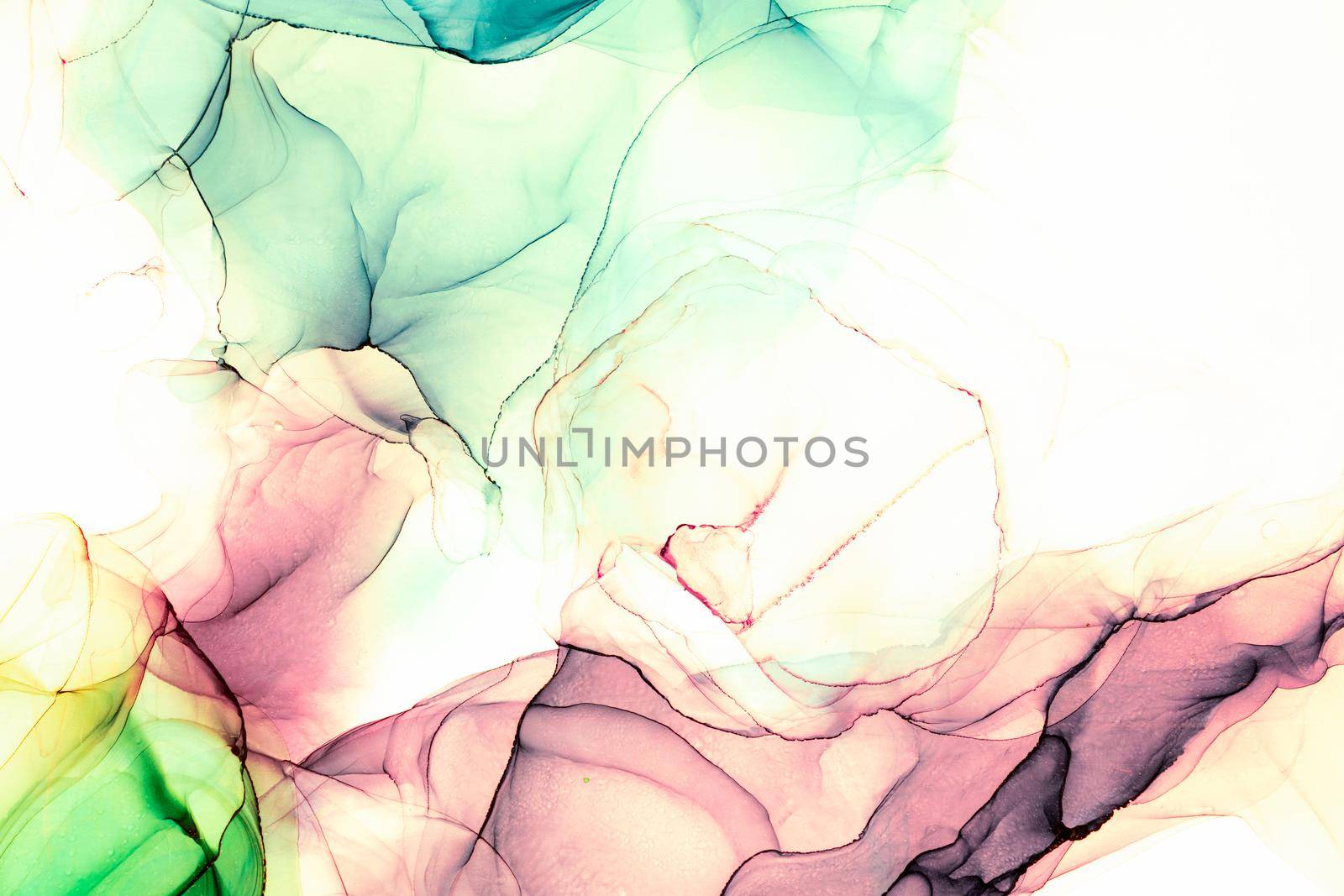 Marble ink abstract art from exquisite original painting for abstract background . Painting was painted on high quality paper texture to create smooth marble background pattern of ombre alcohol ink .