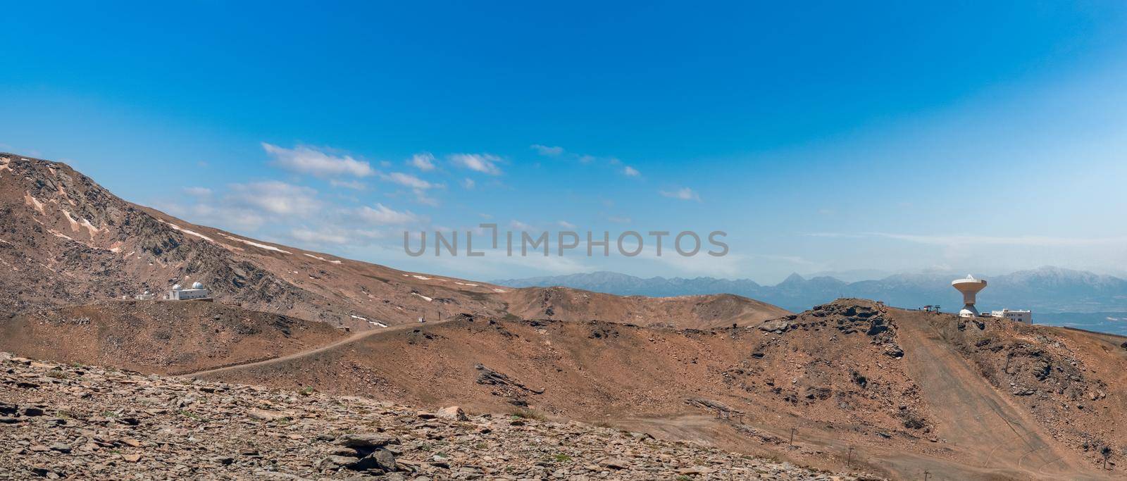 Wide panorama with astronomical observatories in Sierra Nevada by FerradalFCG