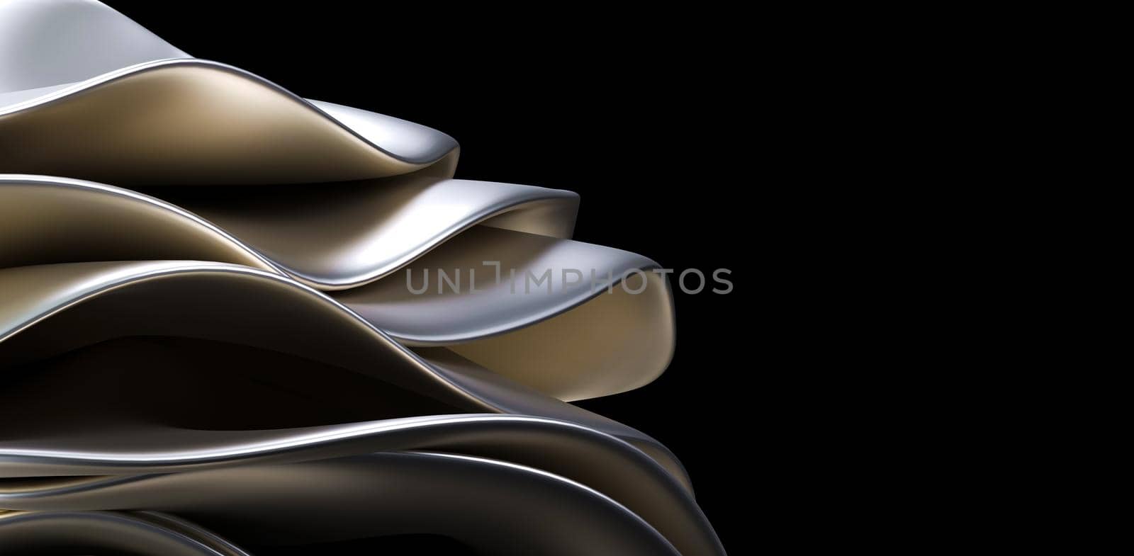 Beautiful luxurious abstract golden background, 3d rendering