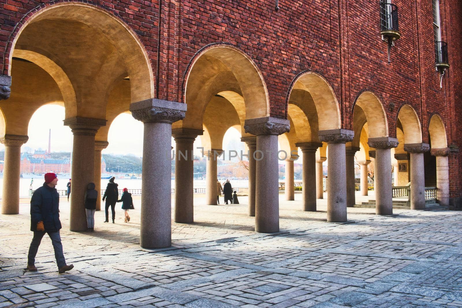 02 Feb 2019 - Stockholm, Sweden: Arches at City Hall in Kungsholmen island, Stockholm, Sweden by tennesseewitney