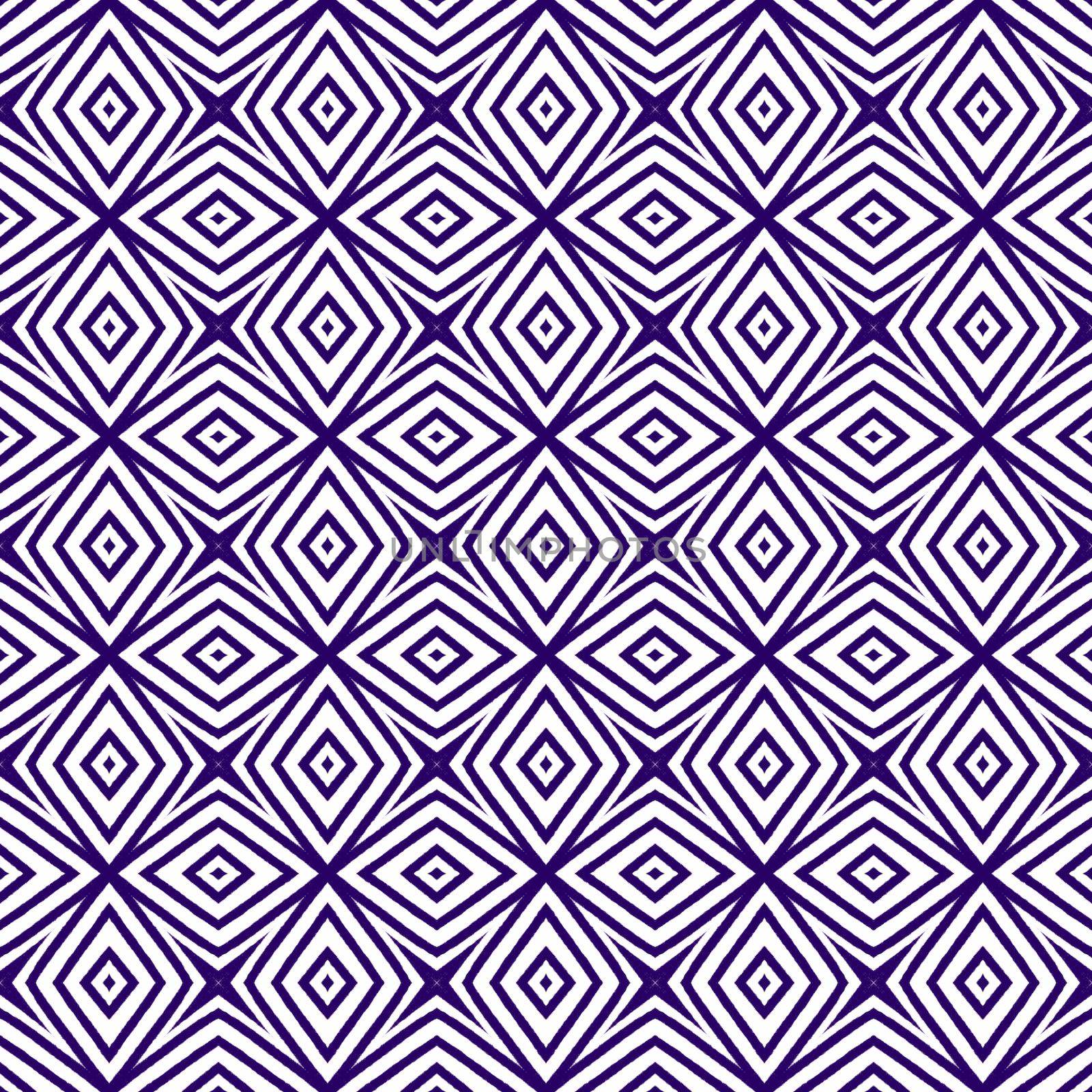 Exotic seamless pattern. Purple symmetrical by beginagain
