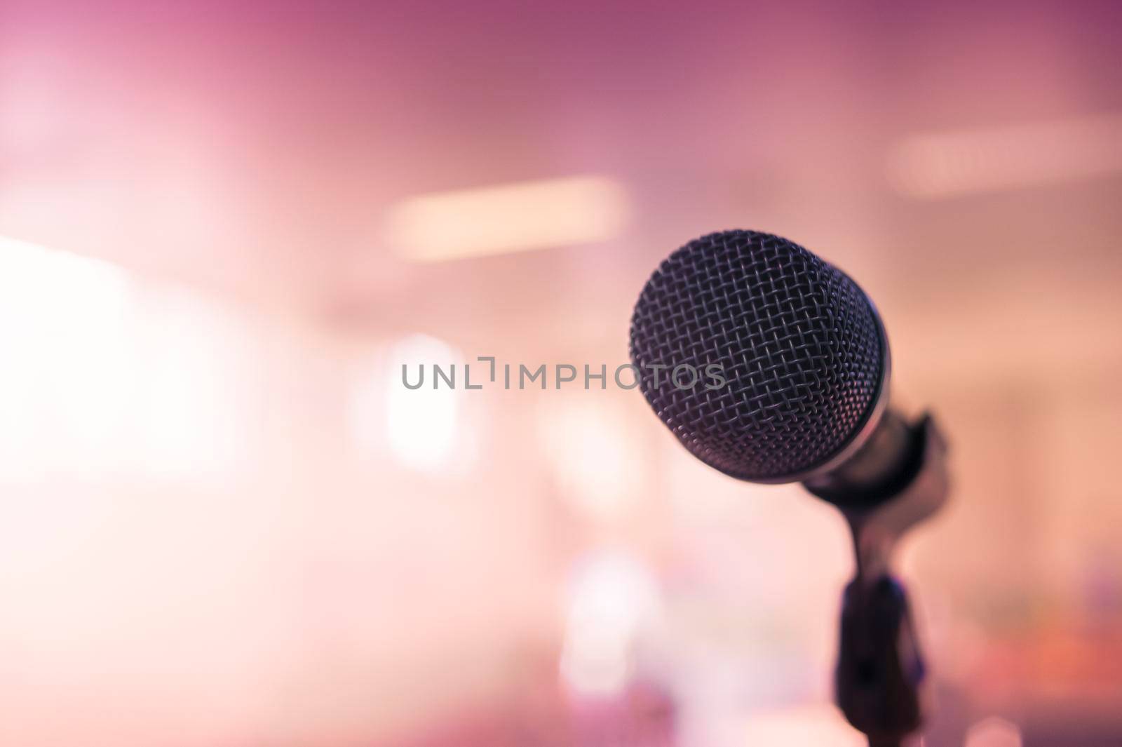 Microphone on stage by SimmiSimons
