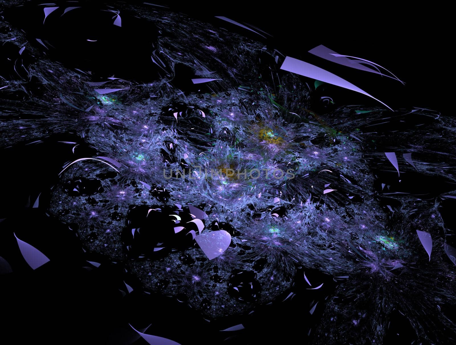 Imaginatory lush fractal texture image abstract background
