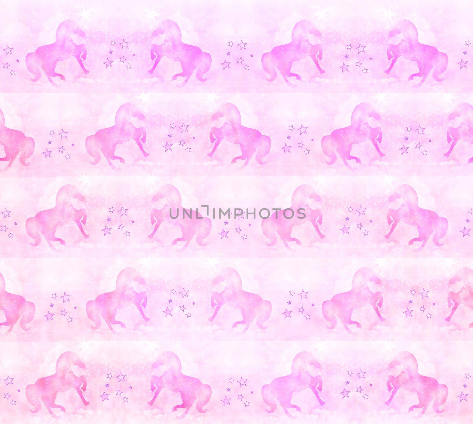 Unicorn - pastel pink pattern