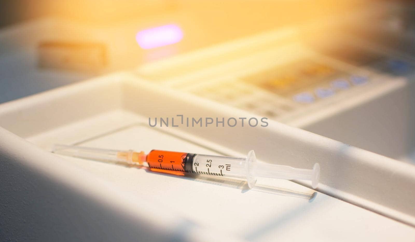 syringe on the table by samunella