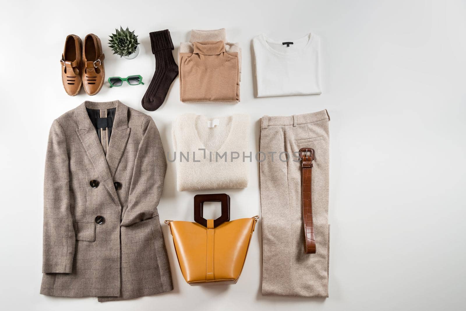 basic minimalist wardrobe. Flat lay by maramorosz