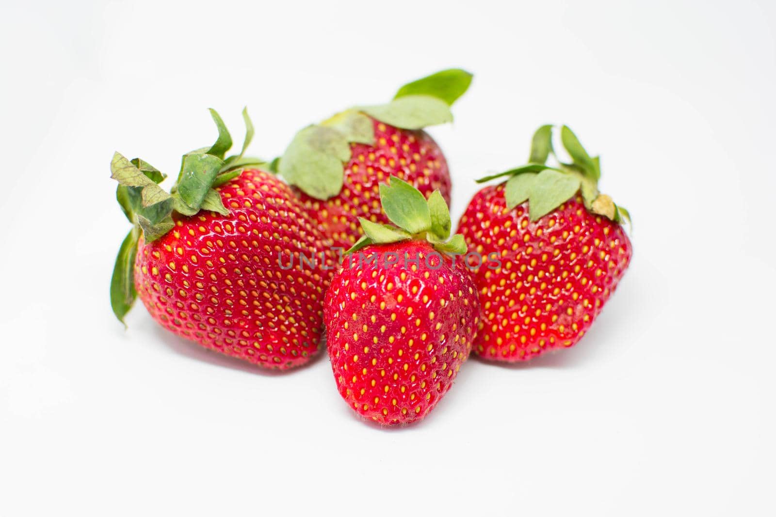 group of Strawberry isolated on white background. by samunella