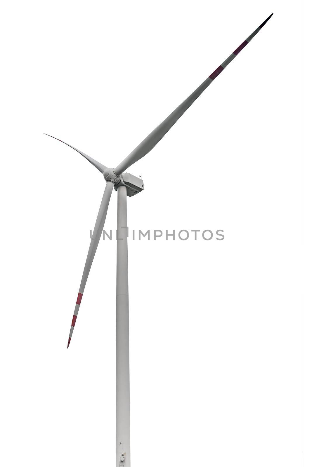 Wind turbine on white background by mkos83