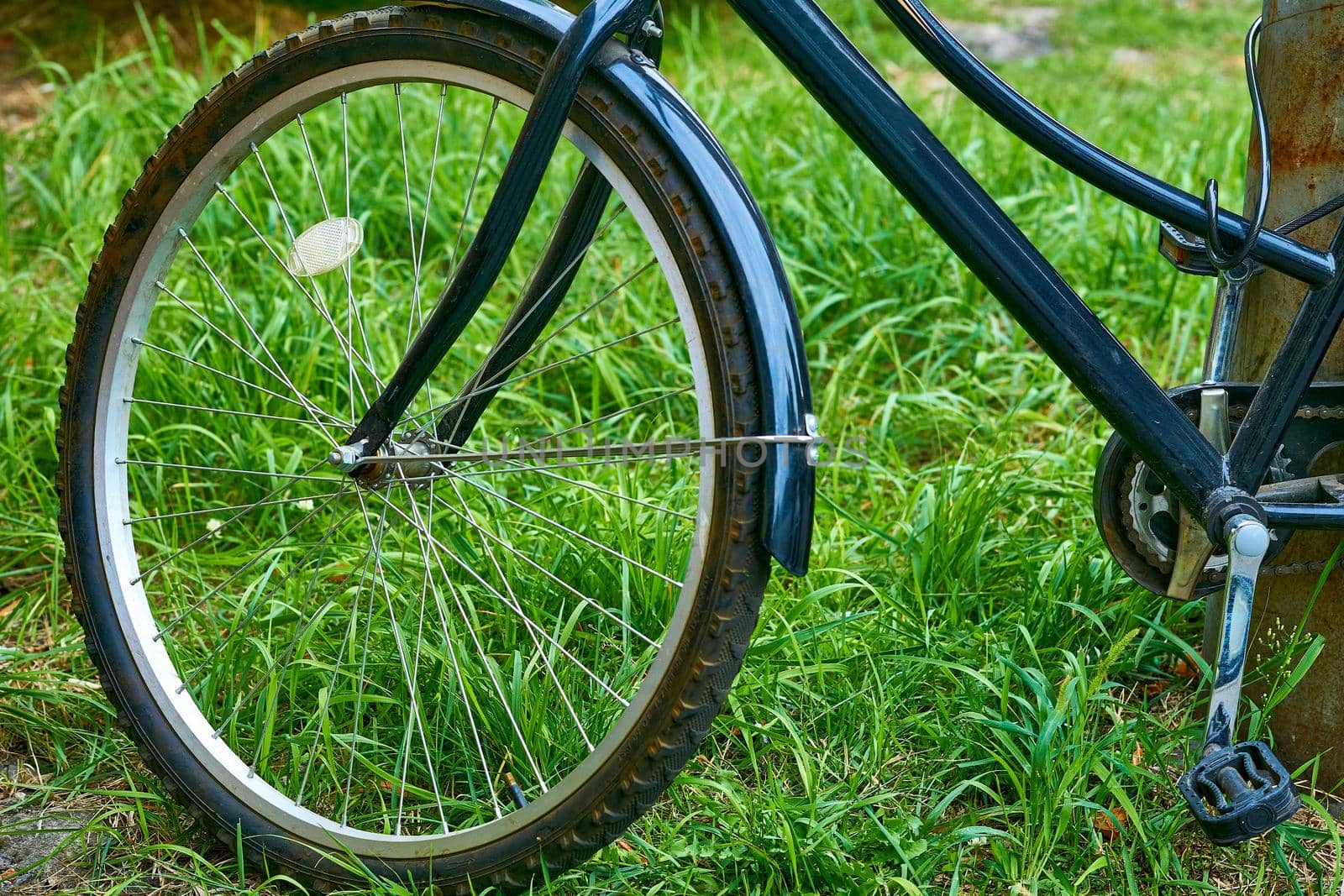 A two wheeled, less commonly three-wheeled vehicle for driving, driven by the rider's legs.