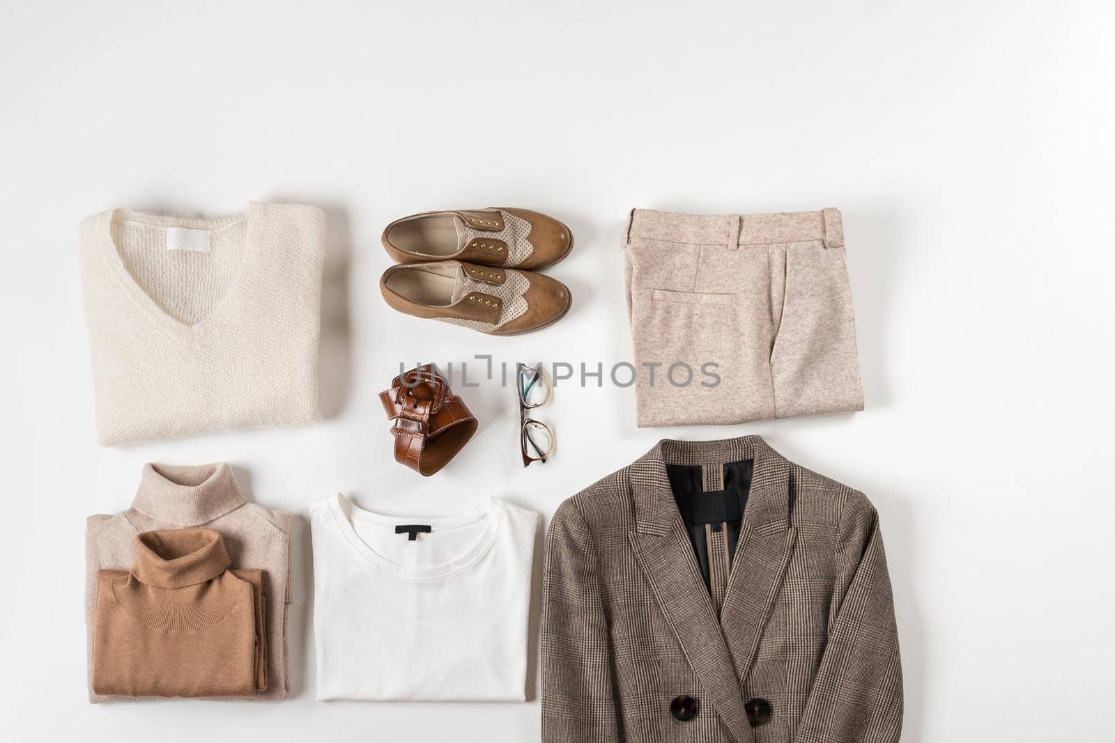 basic minimalist wardrobe. Flat lay by maramorosz