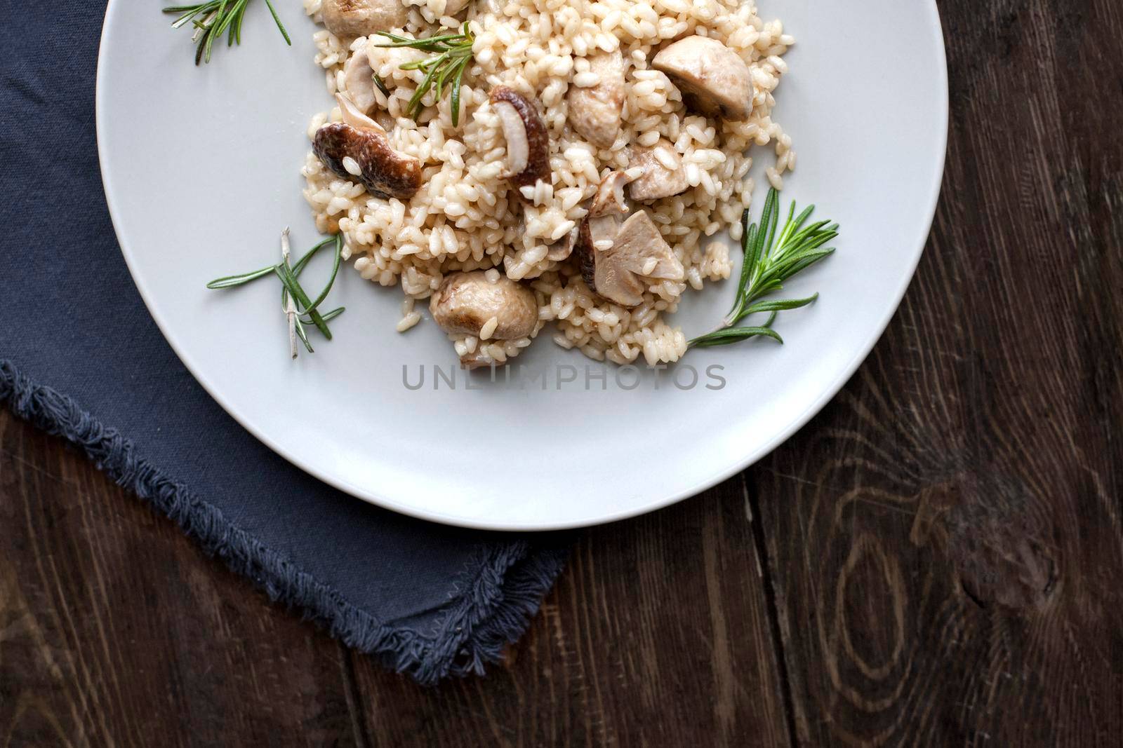 Risotto with mushrooms, herbs and parmesan cheese. by Jyliana