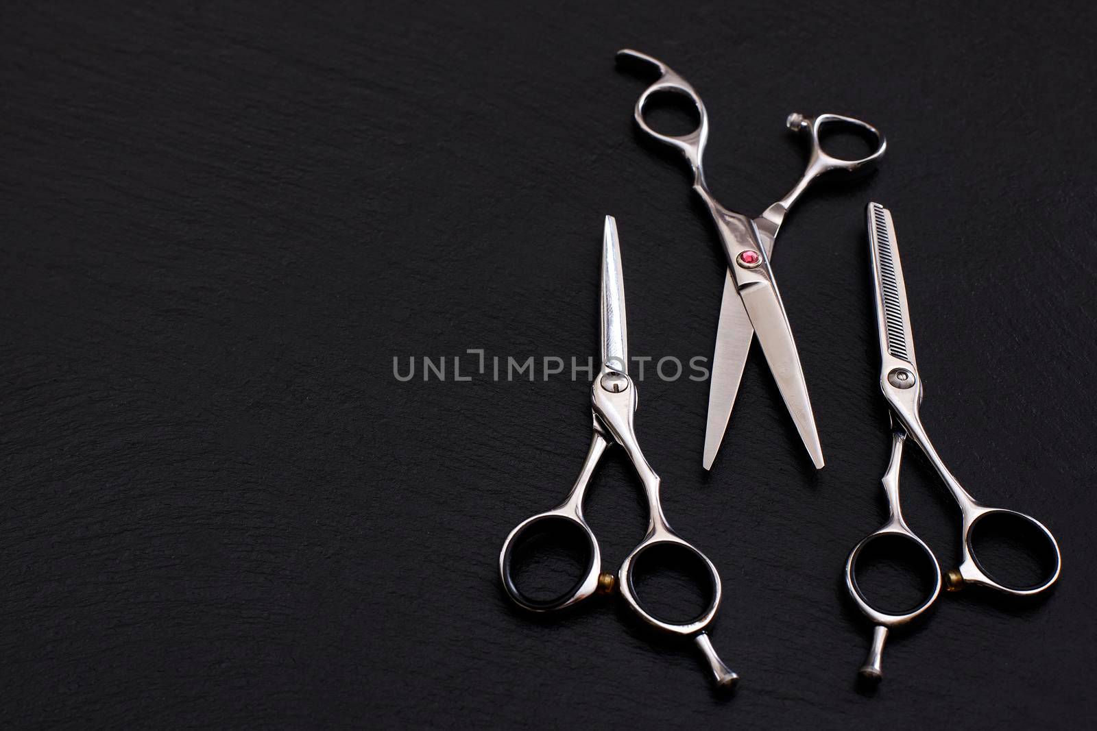 Hairdresser Accessories, Razor for cutting hair. Set of scissors by Jyliana