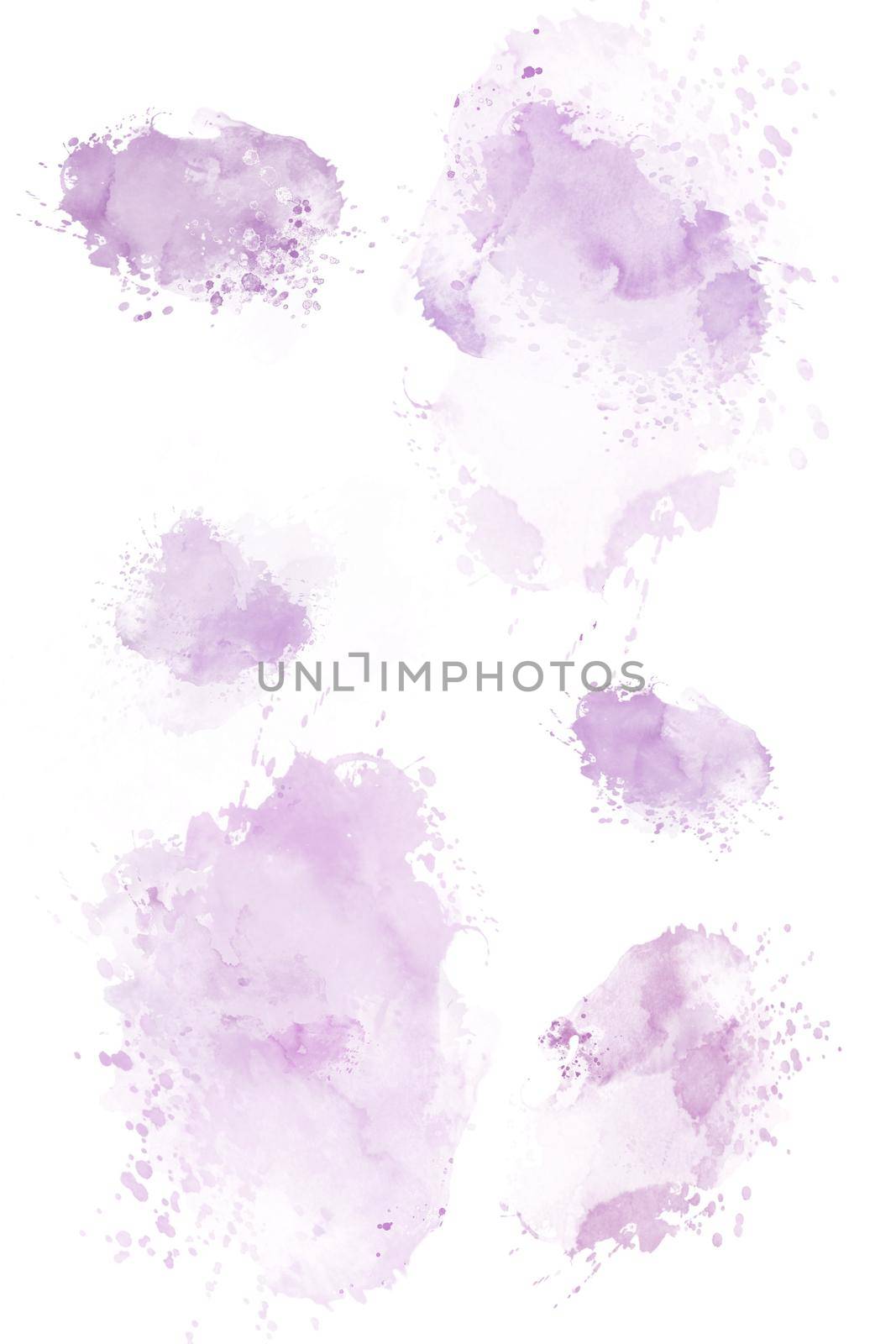 Watercolor splashes and strokes. Set of watercolor brush strokes.