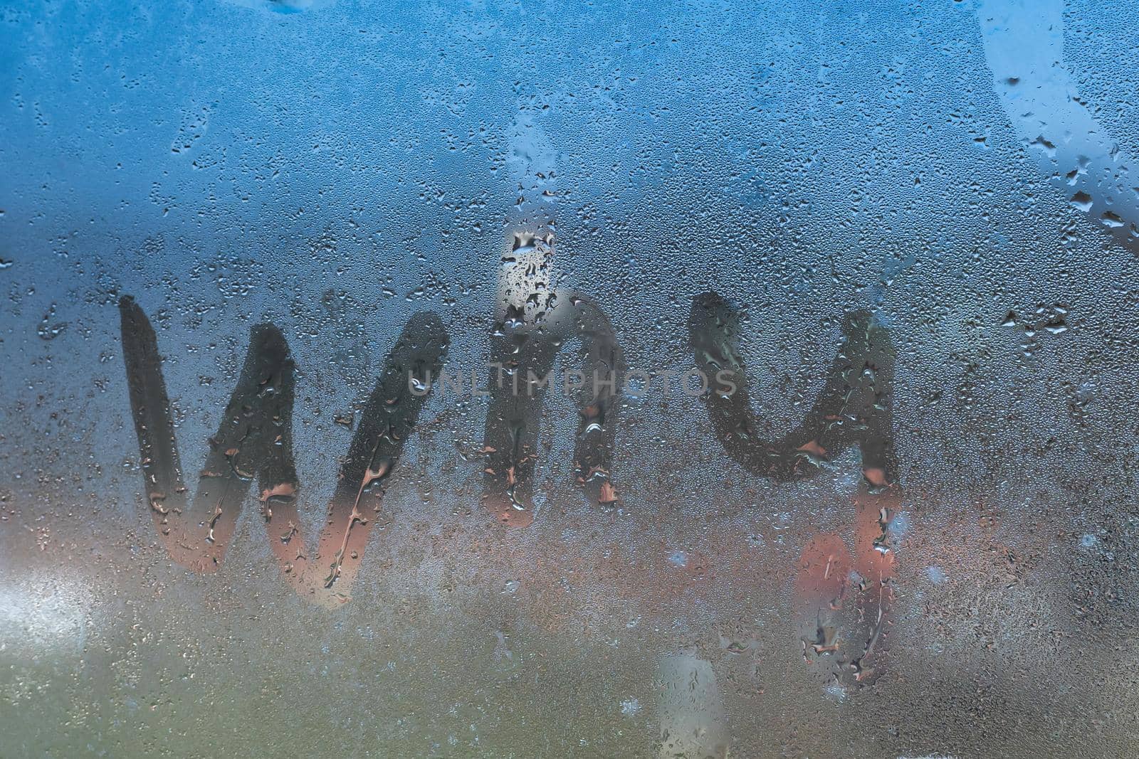 Inscription word why on a foggy window. by Andelov13
