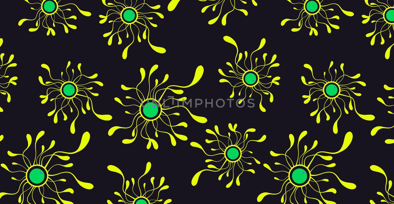 Abstract psychedelic background. Textured background with geometric shapes in the form of tentacles. by AndreyKENO