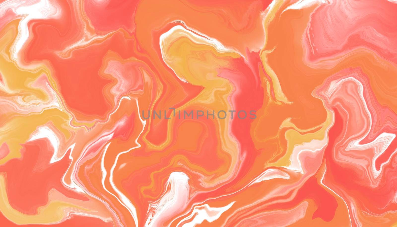 Fluid art orange autumn abstract colorful background acrylic paint wallpaper
