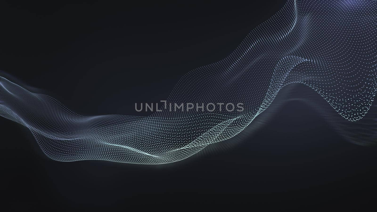 Abstract tech black background, born particles ware form. corporate, connection network concept. by ImagesRouges