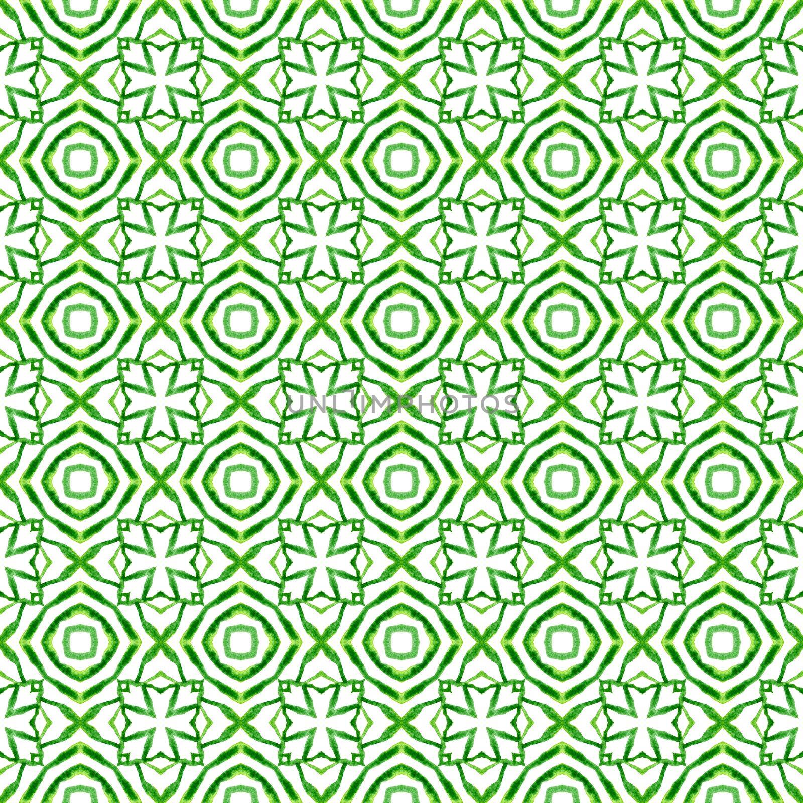 Arabesque hand drawn design. Green authentic boho chic summer design. Oriental arabesque hand drawn border. Textile ready overwhelming print, swimwear fabric, wallpaper, wrapping.