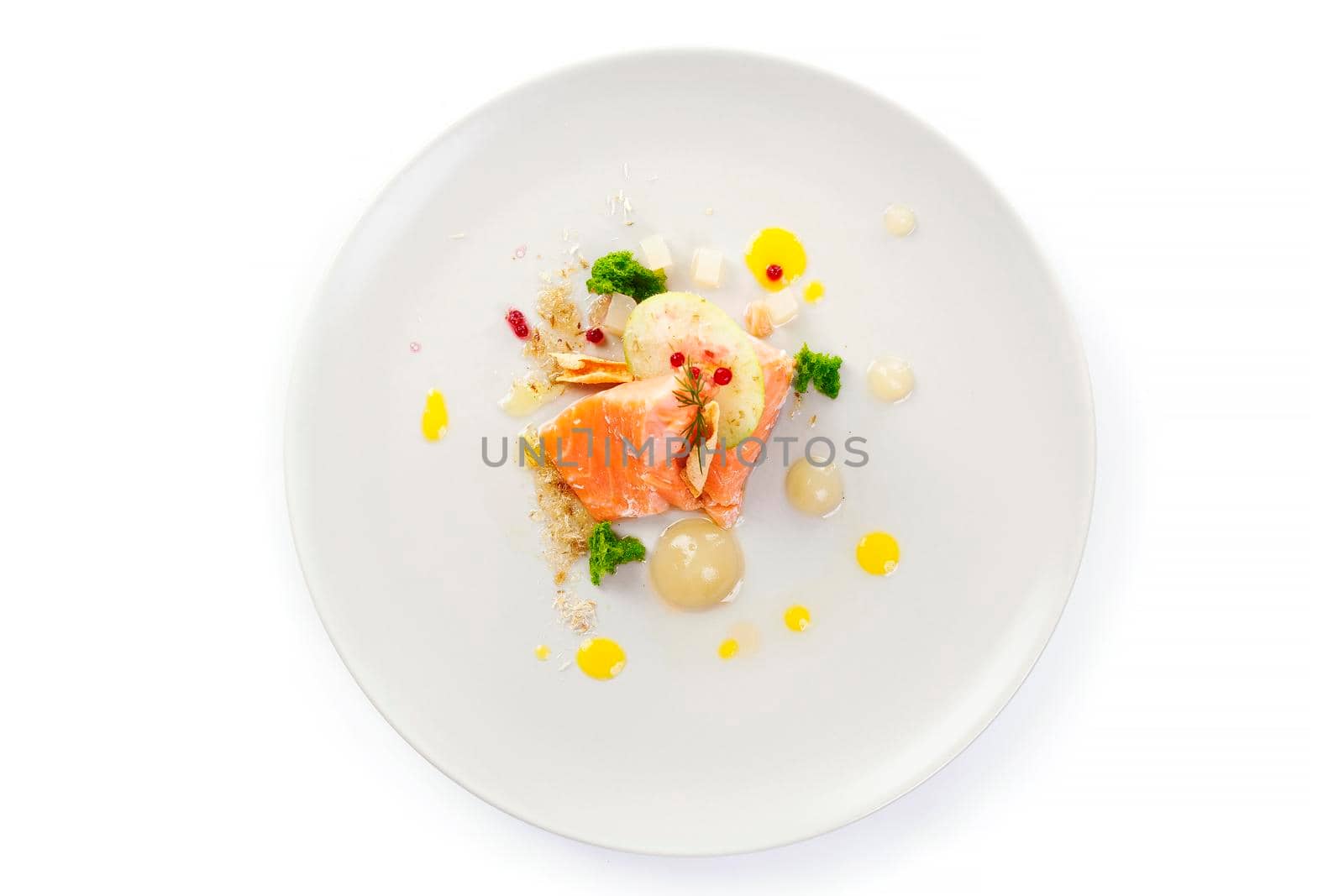 Molecular modern cuisine red fish by Jyliana