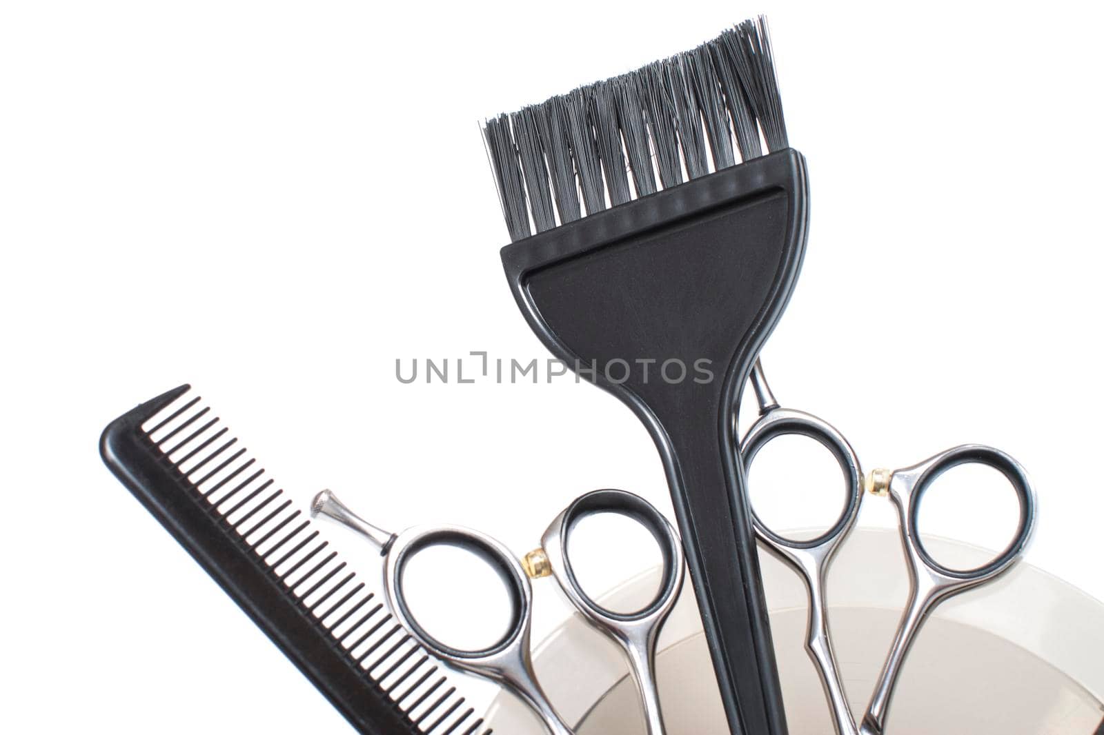 Professional Hair Coloring Tools - Stock Image by Jyliana