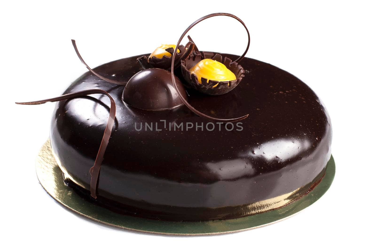 Pastry: Brownie. Chocolate Cake with caramel and glaze