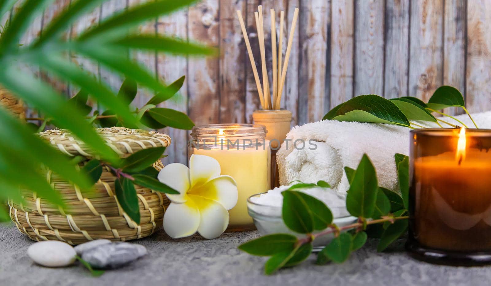 Background spa place for product. Selective focus. by yanadjana