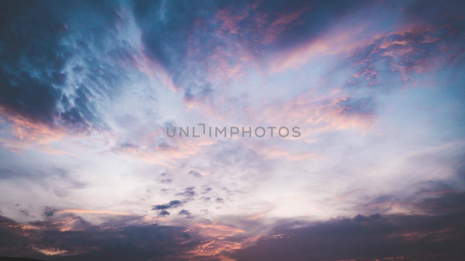 Soft colored abstract background summer. Gorgeous Panorama twilight sky and cloud at morning background image. Background colorful pastel smooth soft by Petrichor