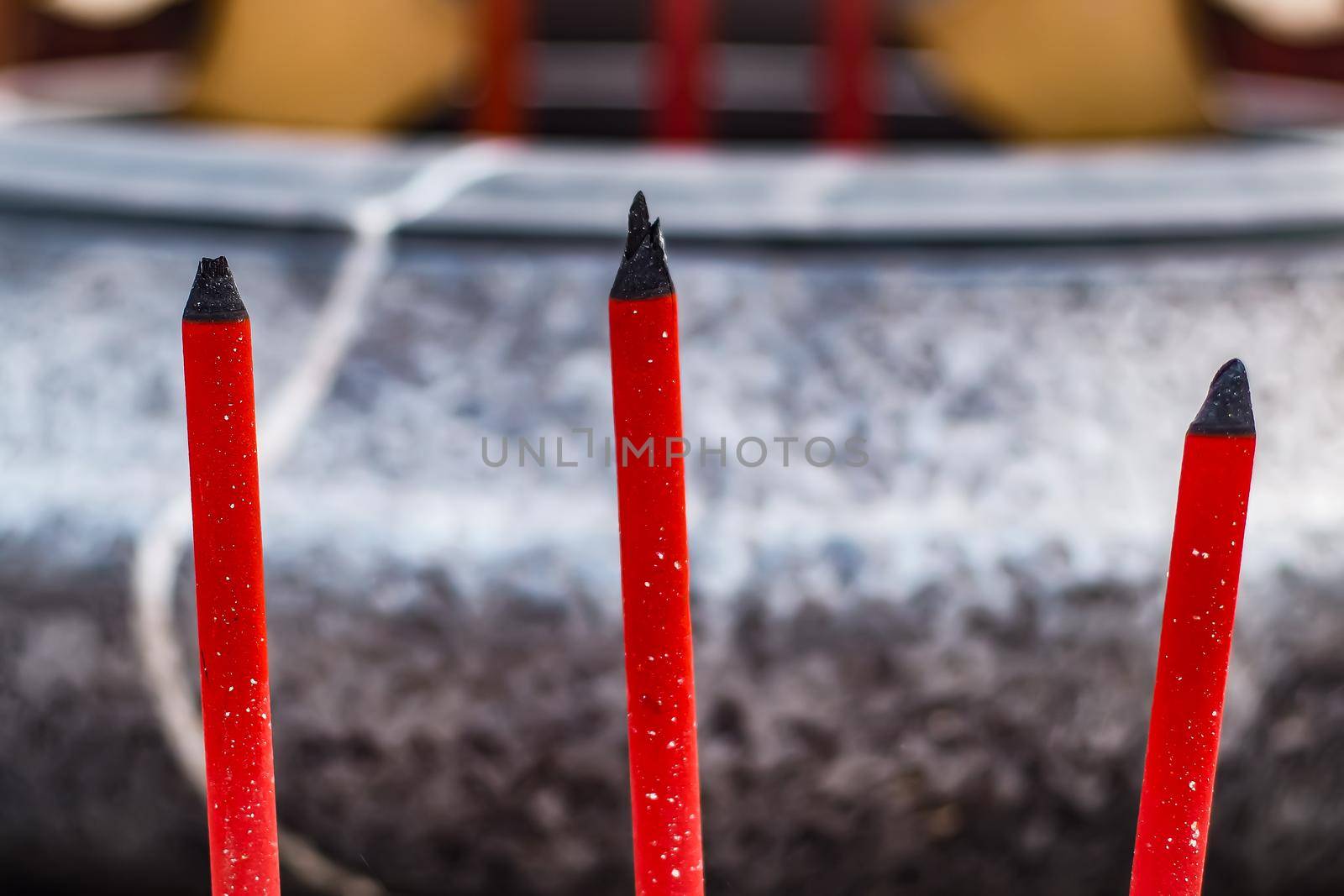 Chinese New Year, Joss Stick, red incense Pot Sacrifice God, Traditional Celebration