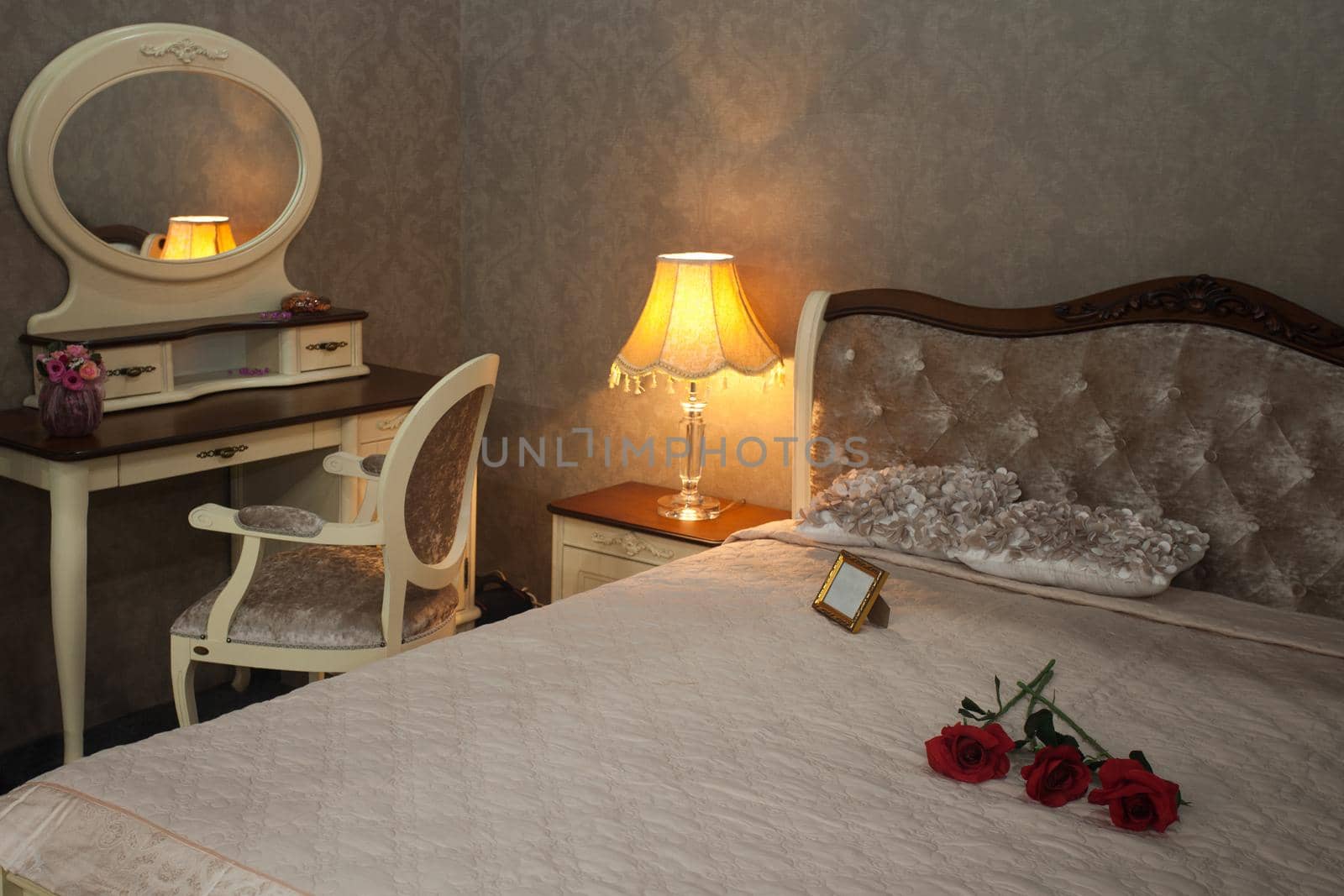 luxury comfortable modern bedroom interior