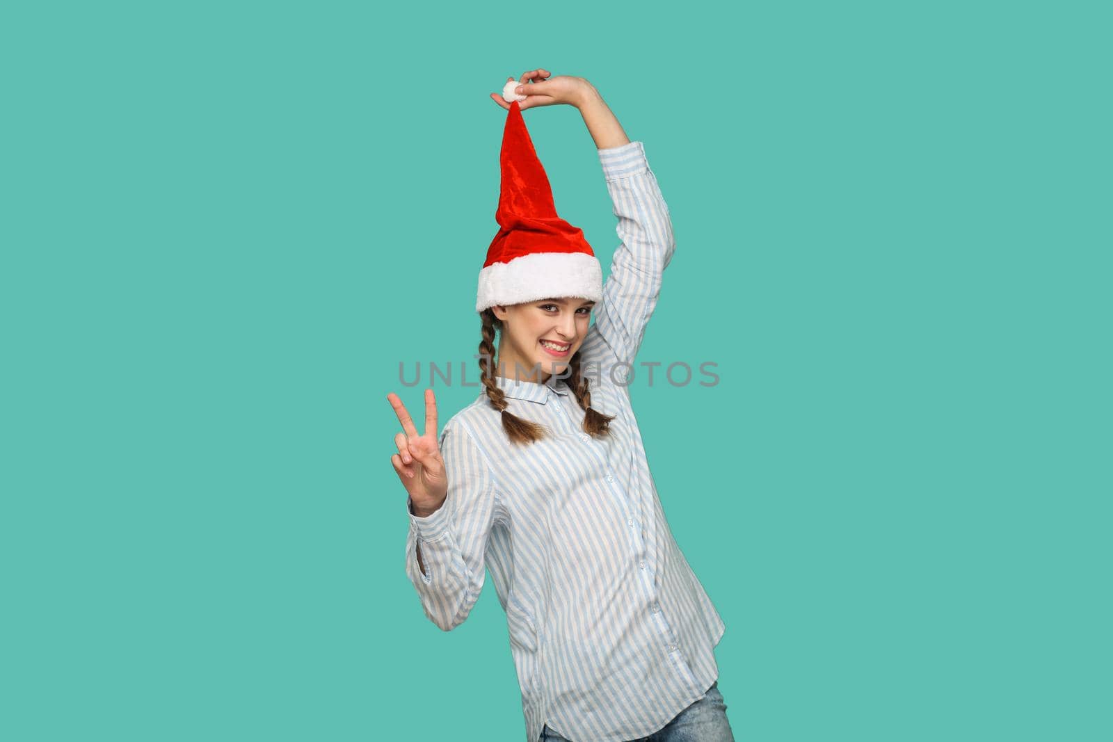 New year concept. happy funny beautiful girl by Khosro1