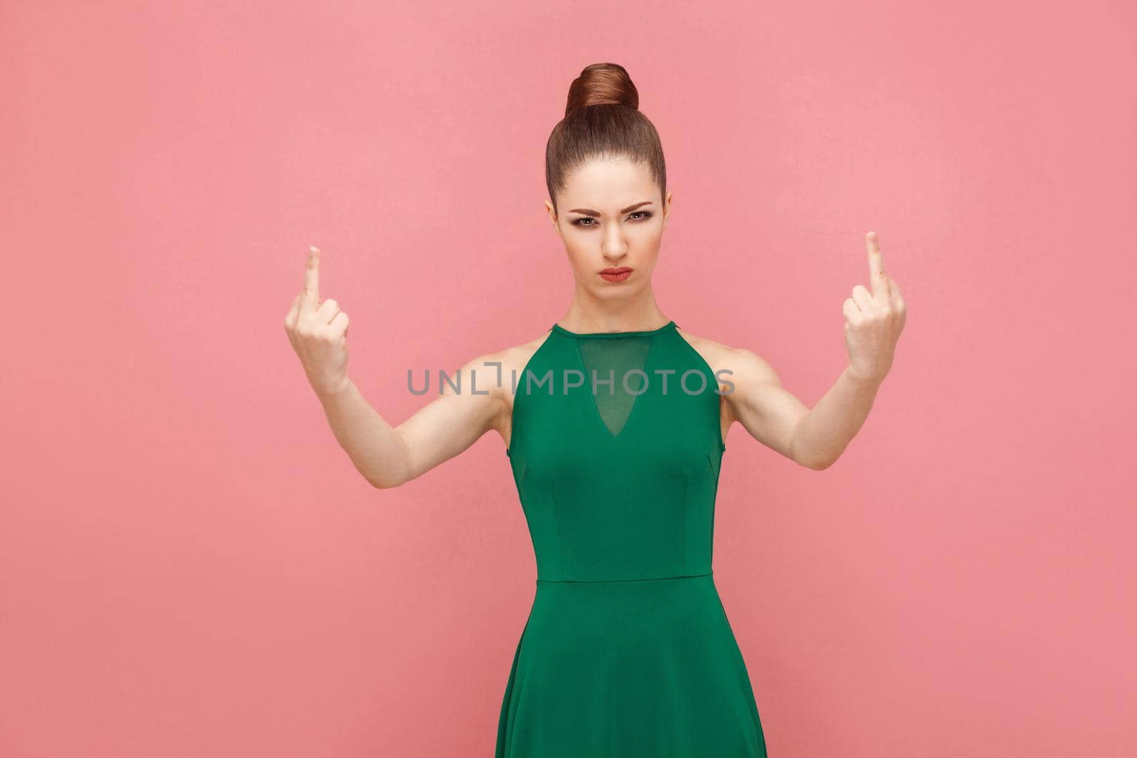 Fuck all! Woman showing bad sign at camera by Khosro1