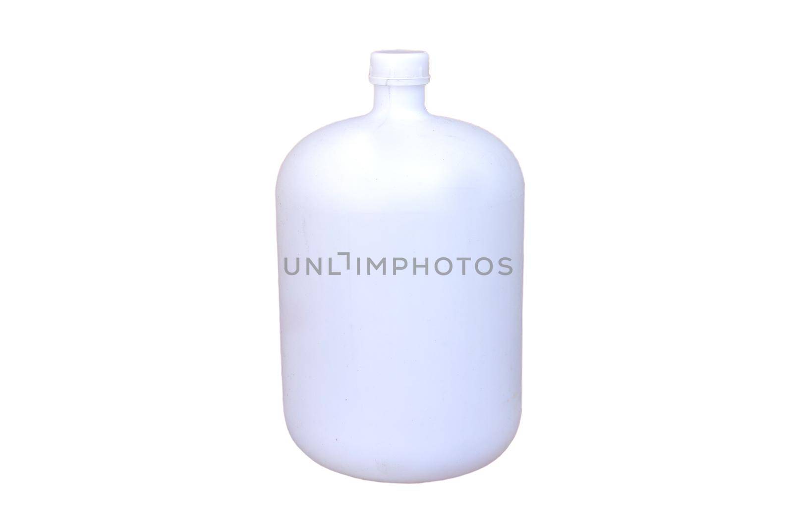 large white plastic water bottle isolated on white background by pichai25