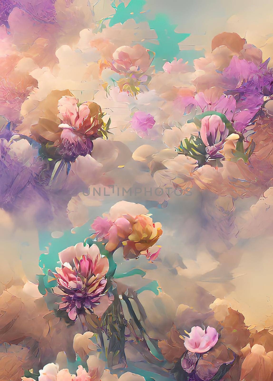 Pastel colors flowers for background