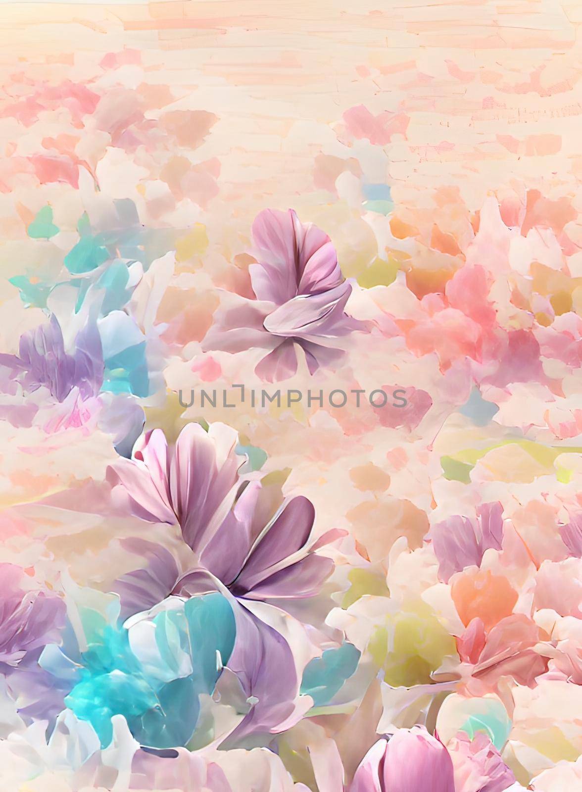 Pastel colors flowers for background