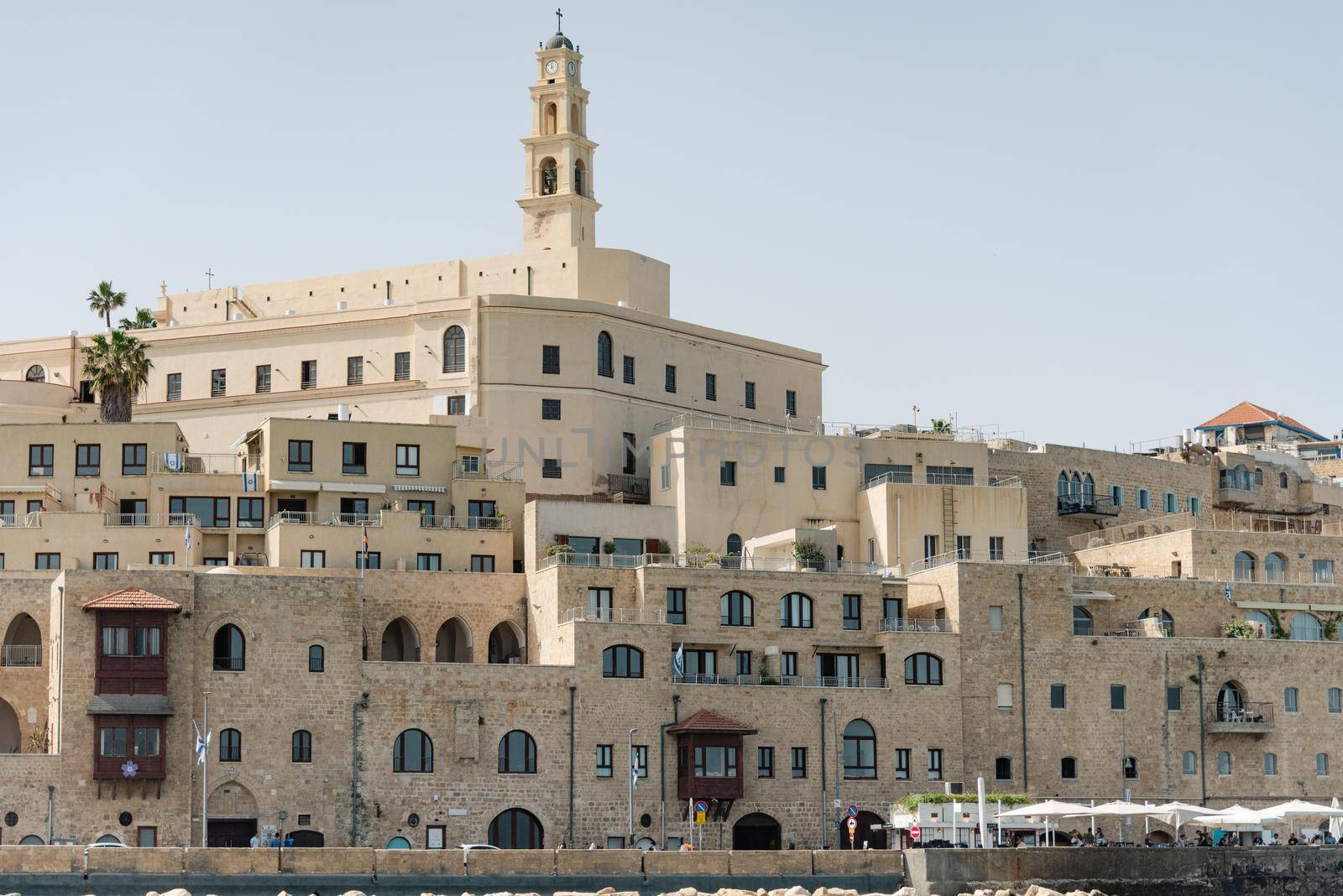 Old Jaffa buildings. A view from the old Yaffa Port in Tel-Aviv by avirozen