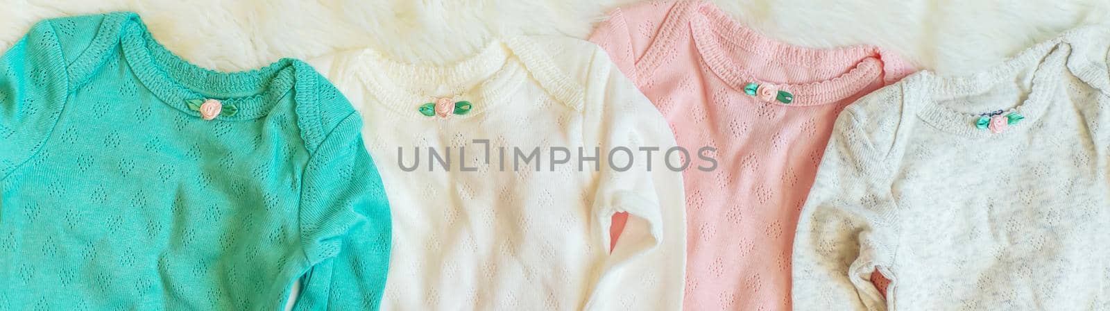 Clothing for young and newborns. Selective focus. by yanadjana