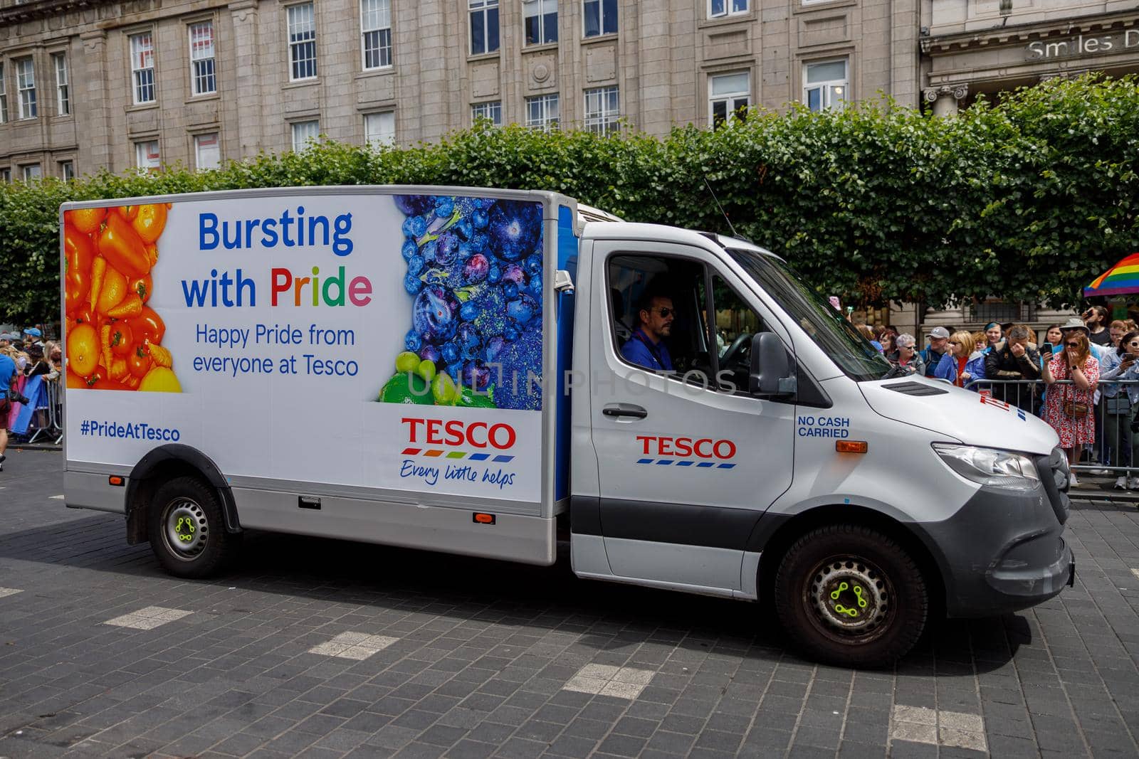 Dublin, Ireland, June 25th 2022. Ireland pride 2022 parade with people walking on one of the main city street. High quality photo