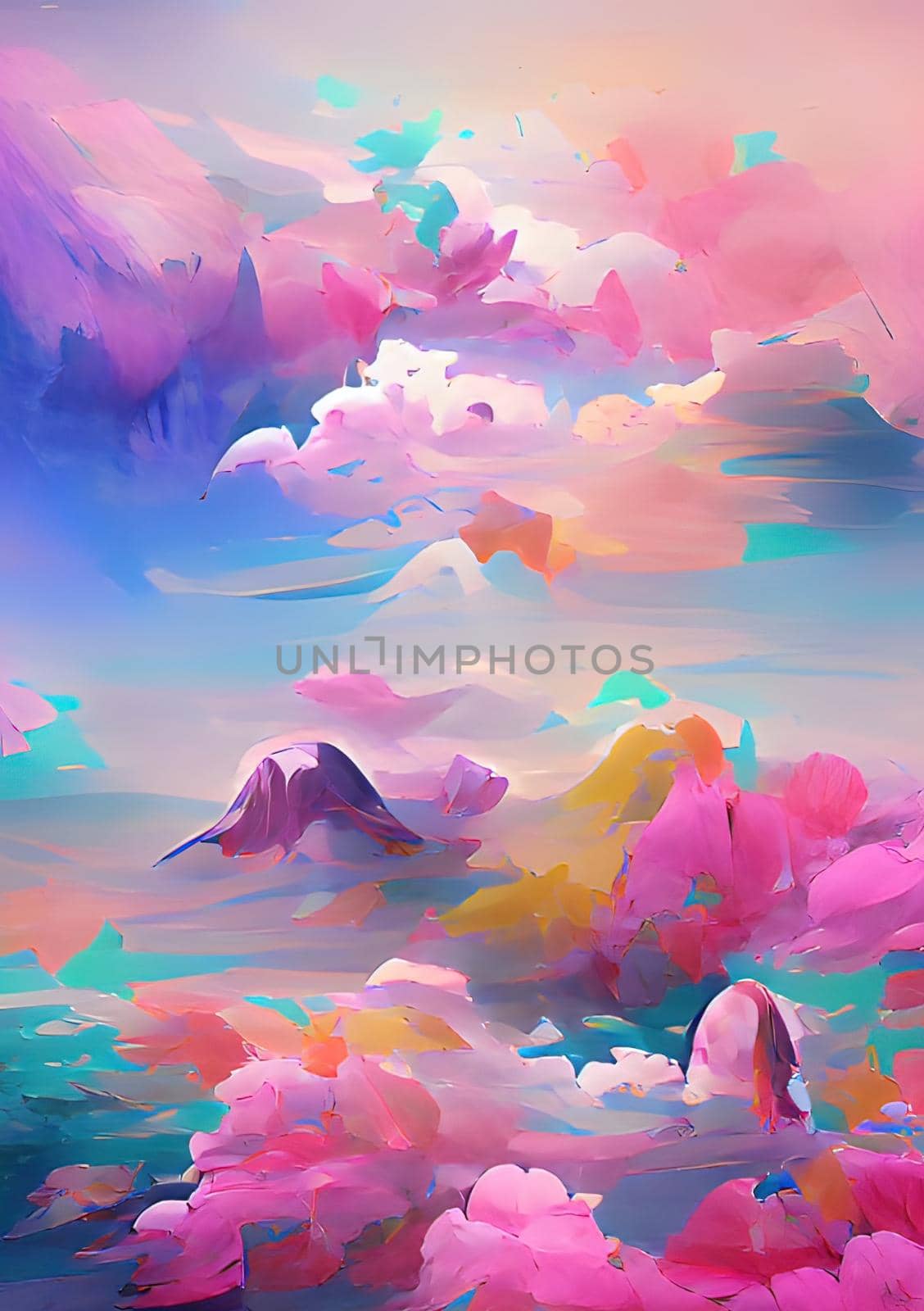 abstract colorful background with clouds by yilmazsavaskandag