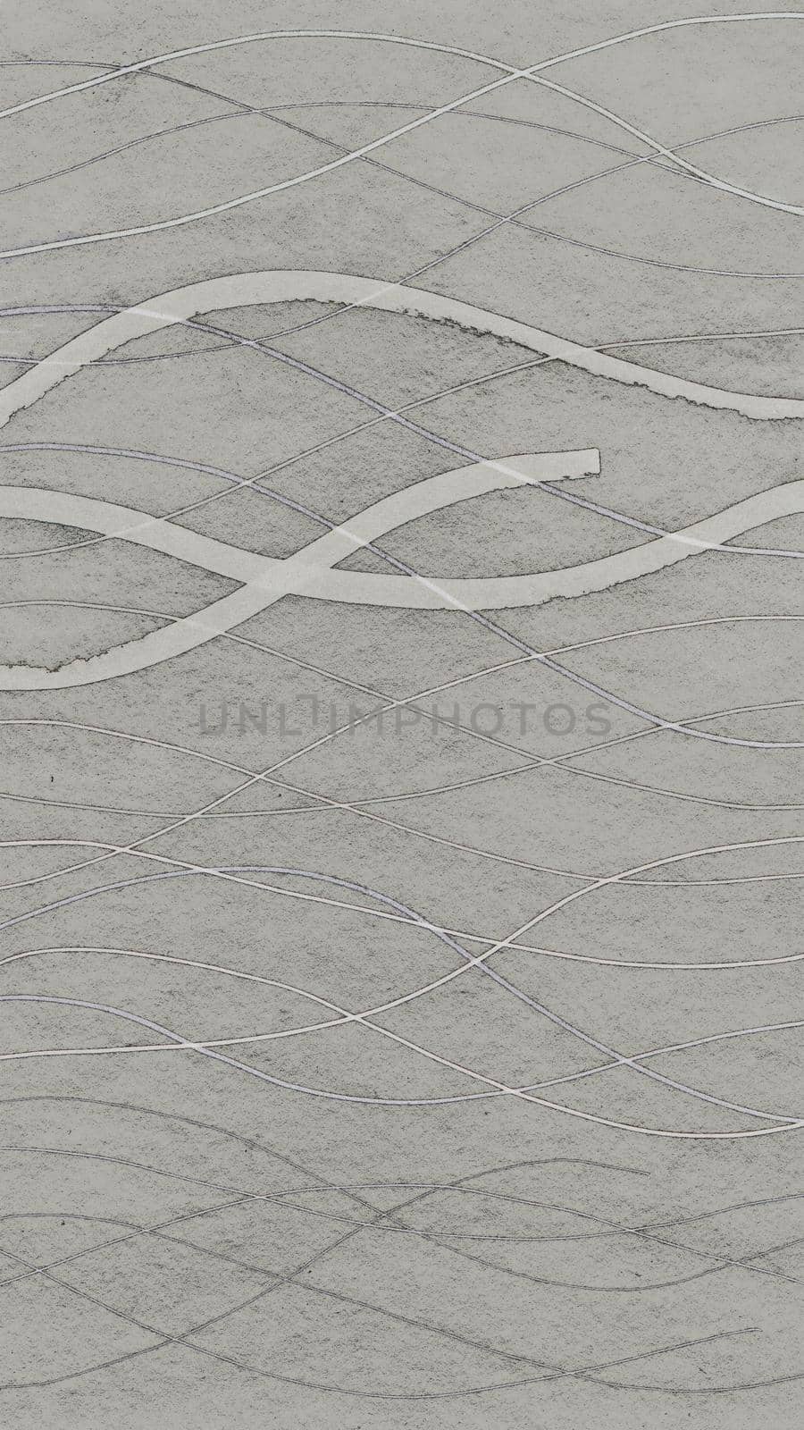 Abstract Marker Hand Drawn Background Texture. Gray Waves on Grey Background. by Rina_Dozornaya