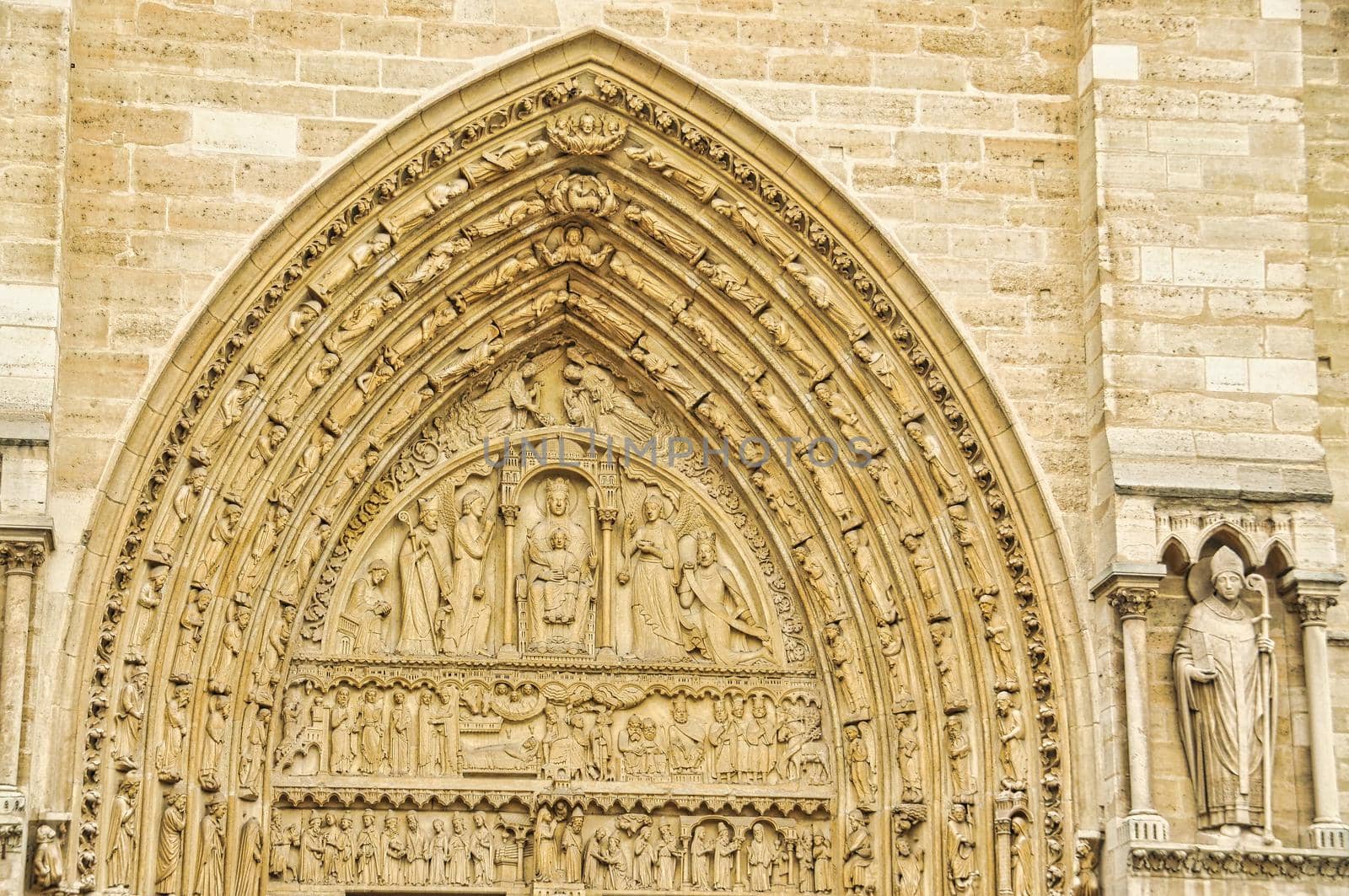 Cathedral notre dame, famous city of Paris in France, rich in history and full of wonderful attractions and monuments