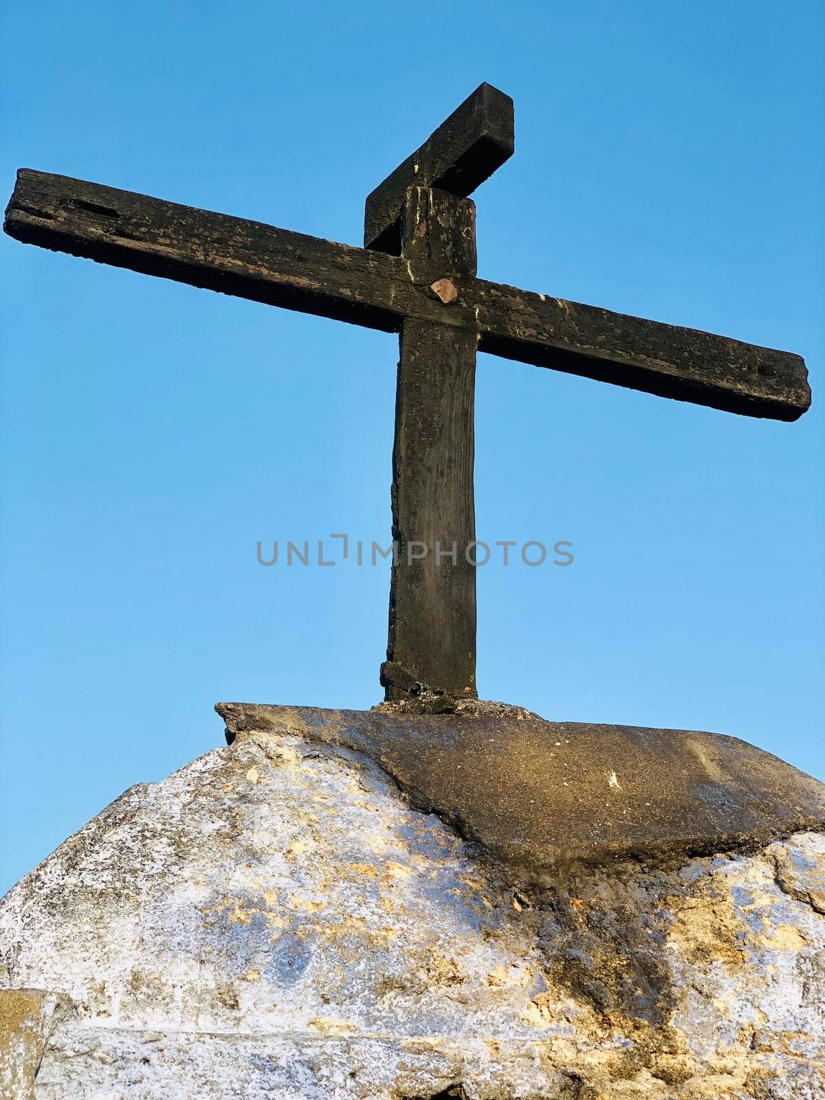 Cross on the church.
