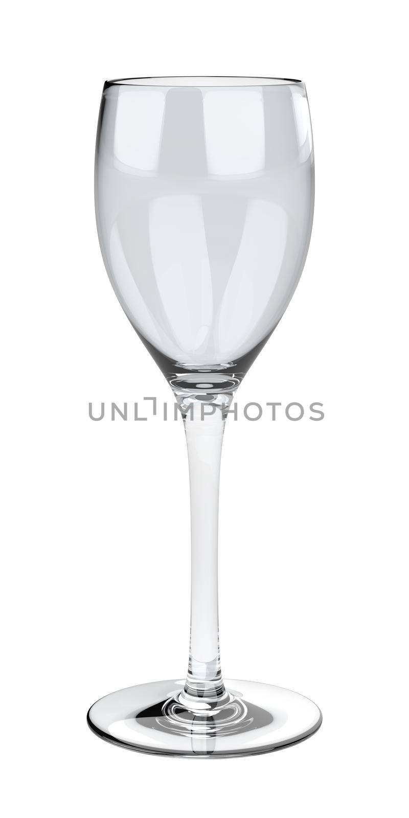 Empty glass for wine by magraphics