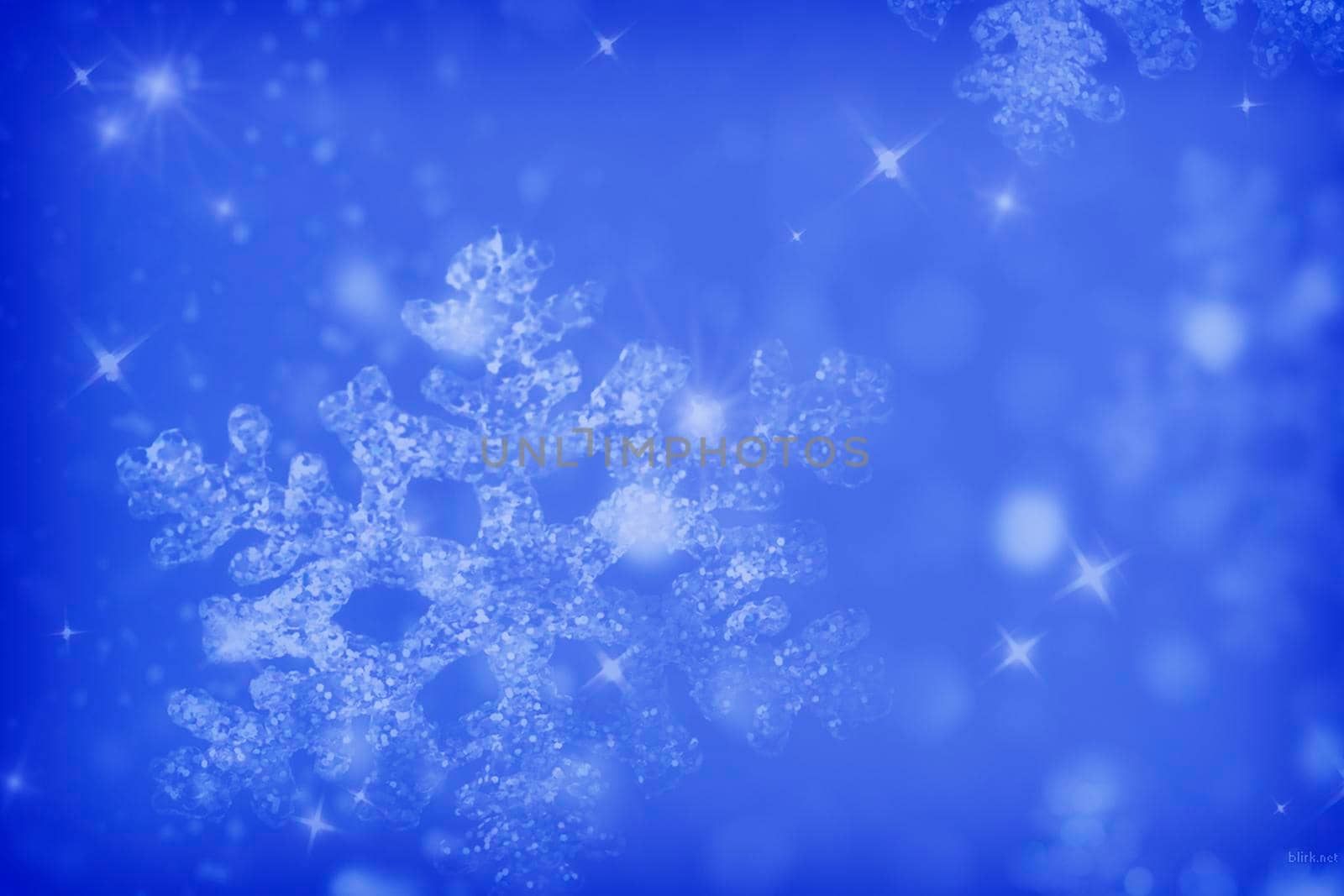 Beautiful festive background with snowflakes for Christmas and New year greetings.