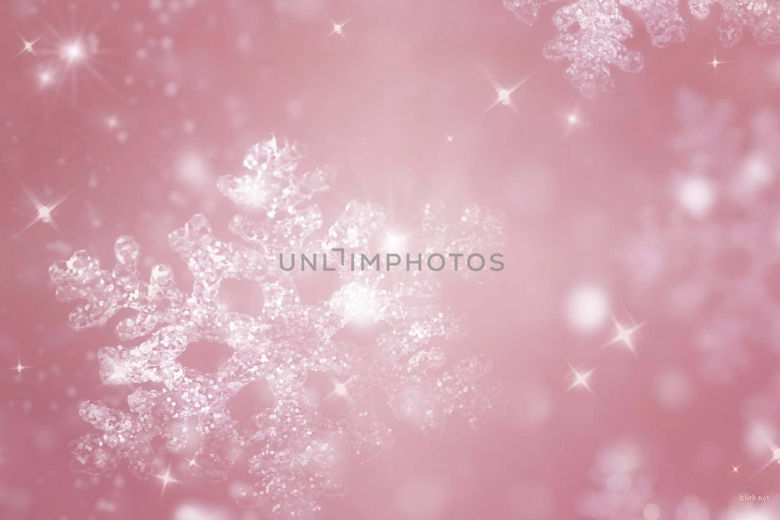 Beautiful festive background with snowflakes for Christmas and New year greetings.