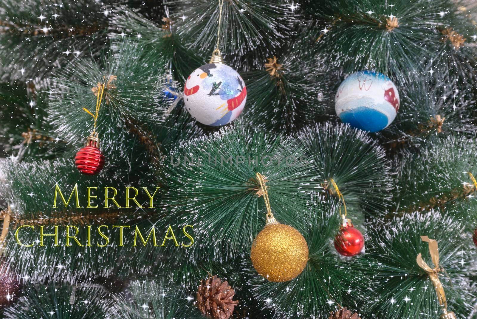 Merry Christmas and happy New year greeting card. by georgina198