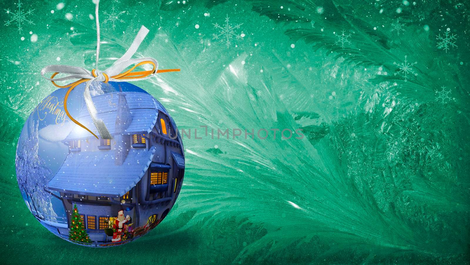 Christmas greeting card with a beautiful ball. by georgina198