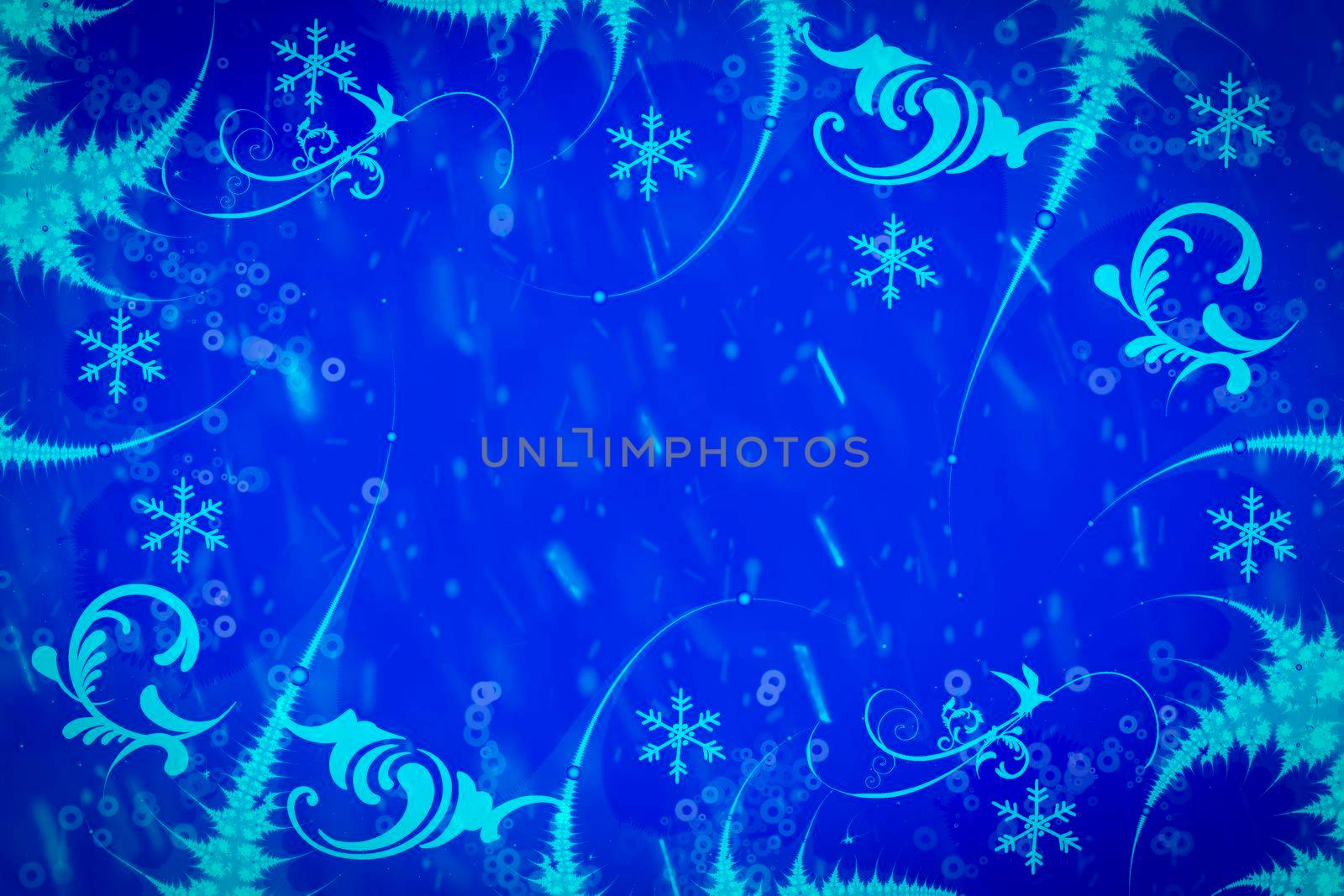 Beautiful festive background with snowflakes for Christmas and New year greetings.