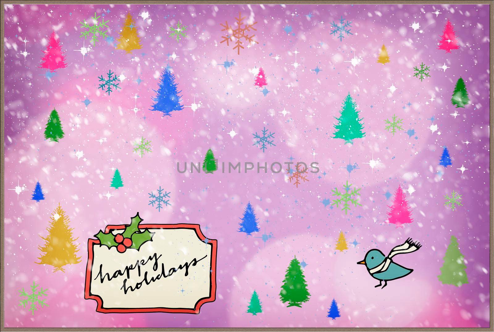 Merry Christmas greeting card. by georgina198