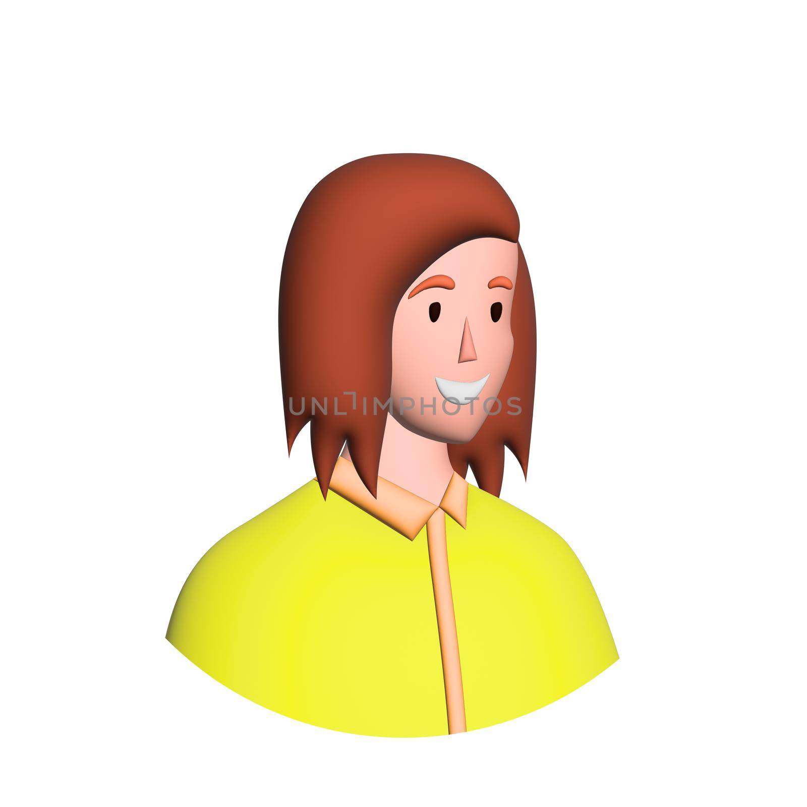 Web icon man, girl with bob haircut - illustration